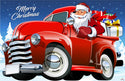 Santa in Truck 035 Cardboard Standin