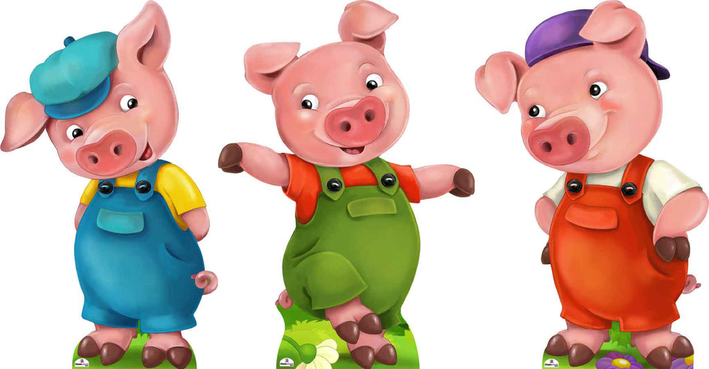 Three Little Pigs Set of Cardboard Cutouts – LifesizeCutouts