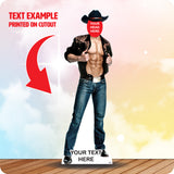 Topless Cowboy 960 Head Swap Cardboard Cutout