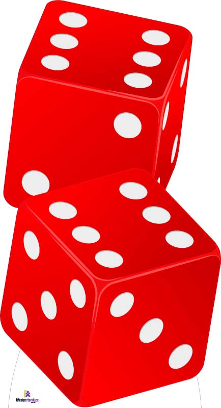 Red Dice Cardboard Cutout