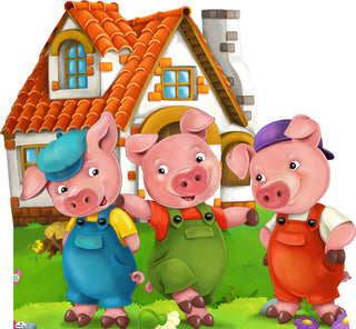 3 Little Pigs and House 989 Cardboard Cutout