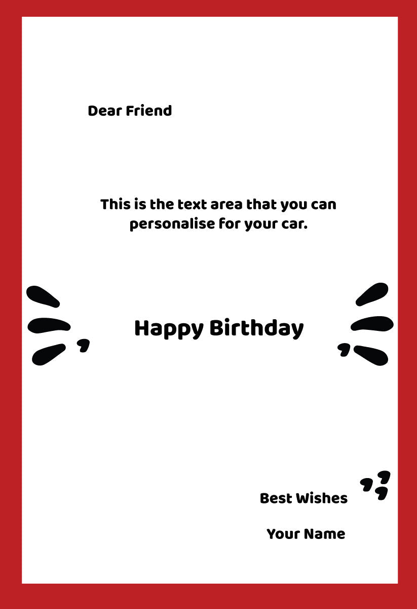 Giant Greeting Card Birthday 101 - 90cm x 60cm