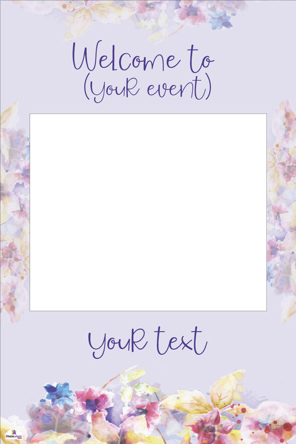 Pastel Floral 037 Selfie Frame Small - 90cm x 60cm