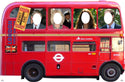London Double Decker Red Bus Cardboard Cutout
