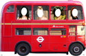 London Double Decker Red Bus - Spice Girls Cardboard Cutout
