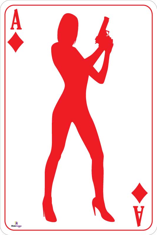 Ace of Diamonds Bond Silhouette Playing Card Cutout Large