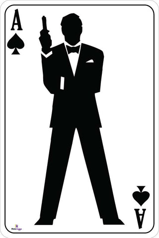 Ace of Spades Bond Silhouette Playing Card Cutout