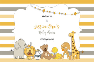 Animals Baby Shower 380 Welcome Board Small - 90cm x 60cm