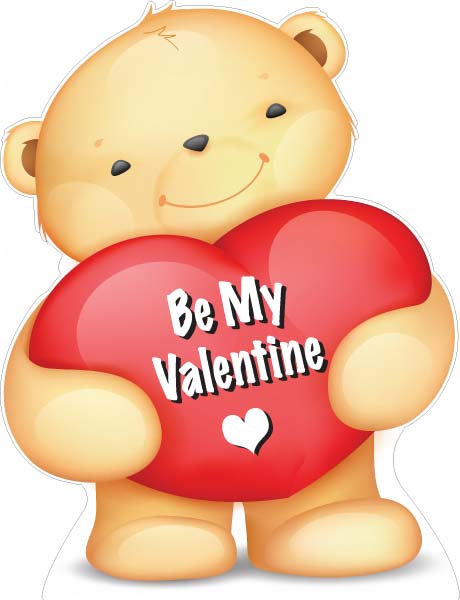 Bear "Be My Valentine" Cutout