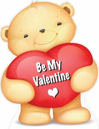 Bear "Be My Valentine" Cutout