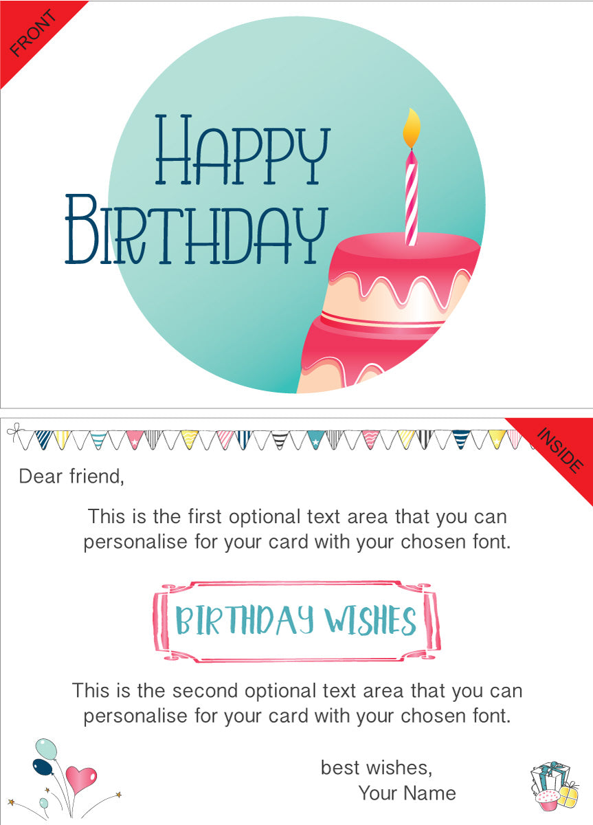 Giant Greeting Card Birthday 013 - 90cm x 60cm