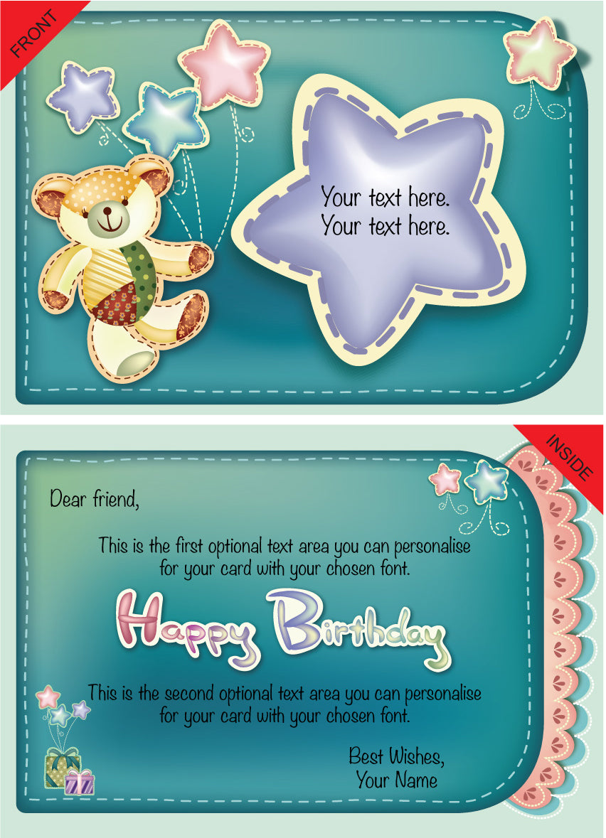 Giant Greeting Card Birthday 007 - 90cm x 60cm