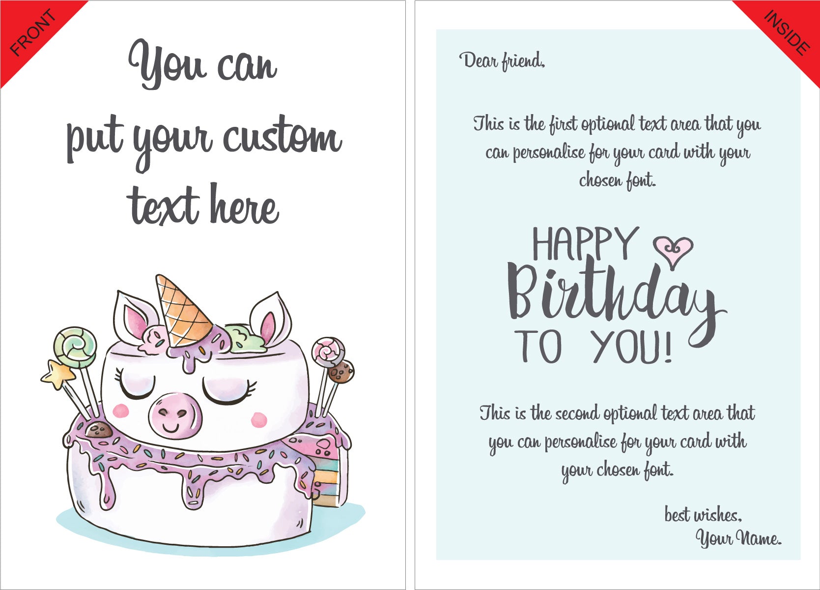 Giant Greeting Card Birthday 001 - 90cm x 60cm