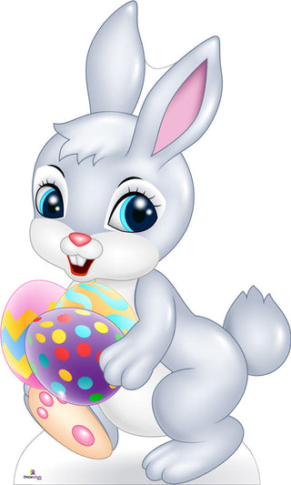 Cartoon Easter Bunny Holding Eggs 902 Cardboard Cutout