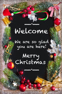 Christmas Welcome Sign 280 90cm x 60cm