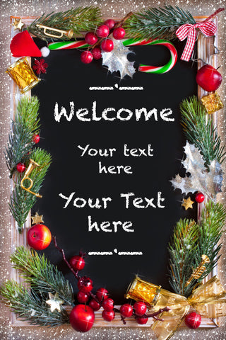 Christmas Welcome Sign 280 90cm x 60cm