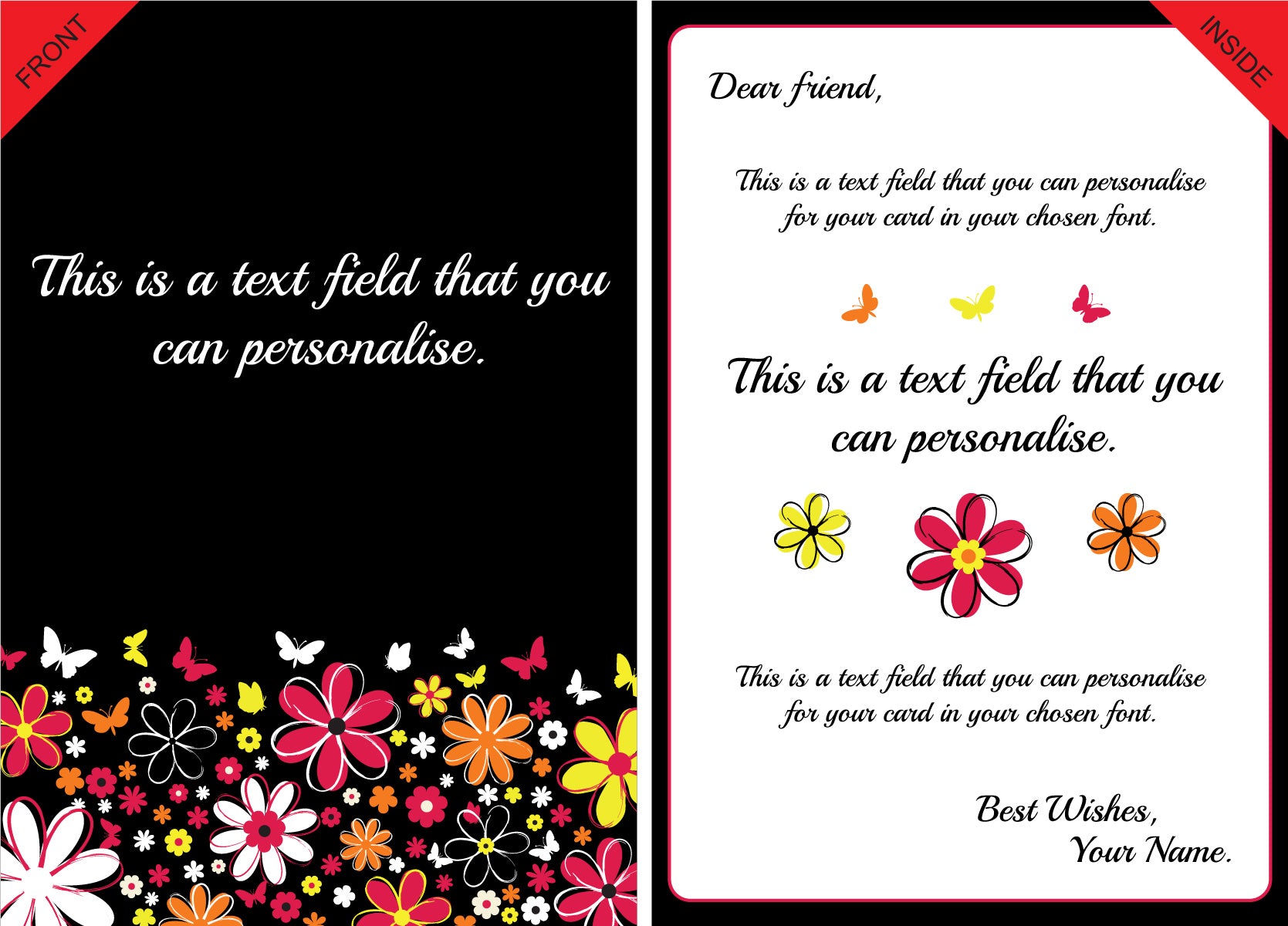 Giant Greeting Card Blank 018 - 90cm x 60cm