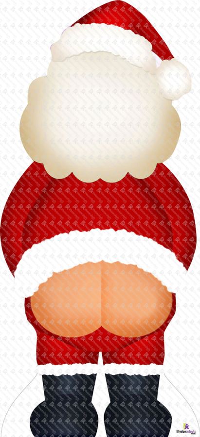 Santa with Personalised Tattoo on Bum 324 - 115cm - Cardboard Cutout