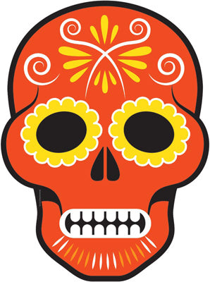 Day of the Dead Large Mask Cardboard Cutout 001