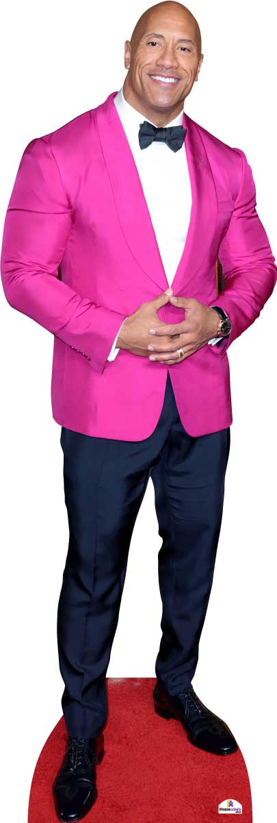 Dwayne Johnson in Pink Jacket 299 Celebrity Cutout