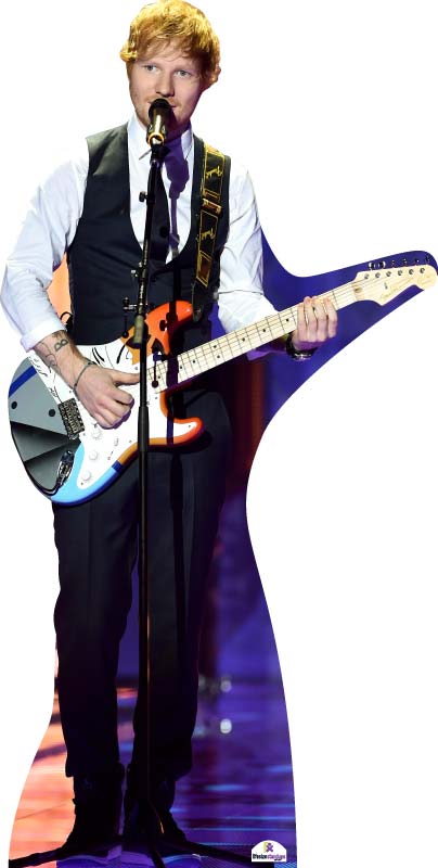 Ed Sheeran with Guitar 482 Cardboard Cutout