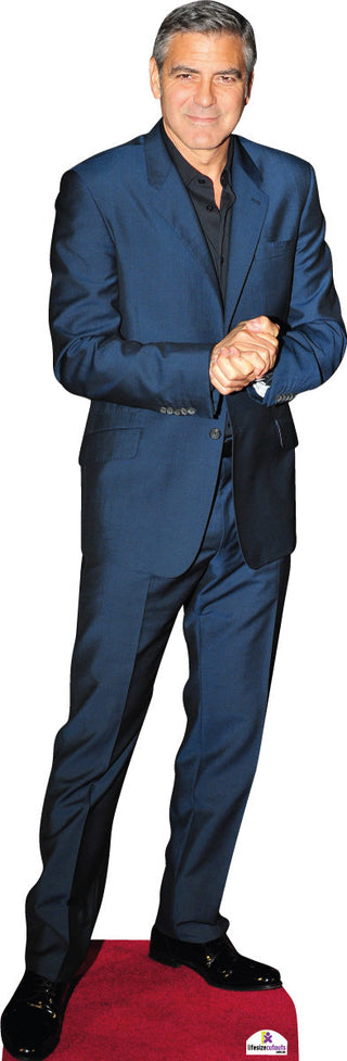 George Clooney Blue Suit Cardboard Cutout