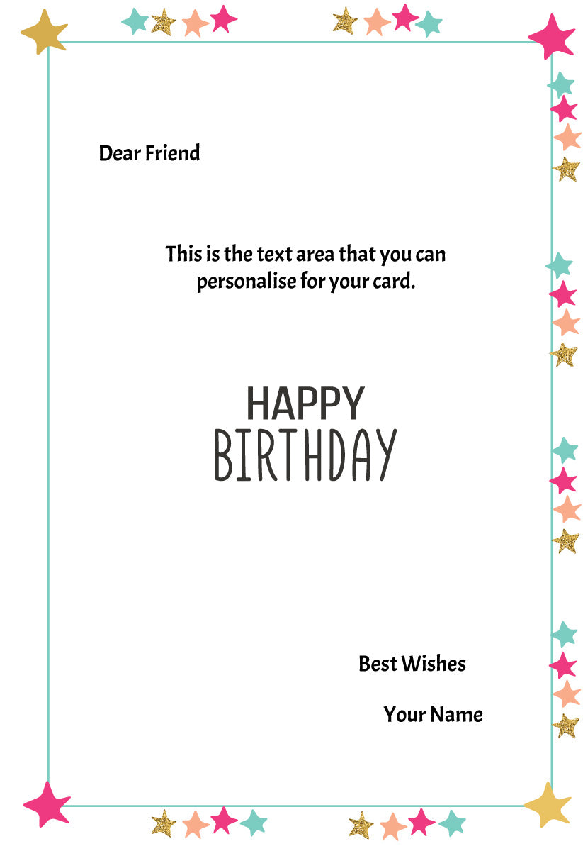 Giant Greeting Card Birthday 102 - 90cm x 60cm