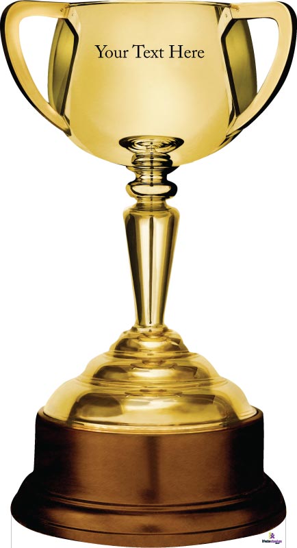 Gold Cup Trophy 6ft Cardboard Cutout