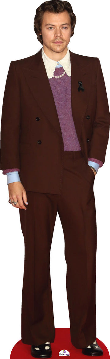 Harry Styles Life Size Cutout | Burgundy Suit Standee | Celebrity Cutout For Parties & Decor