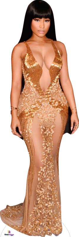 Nicki Minaj in Gold Dress 408 Cardboard Cutout