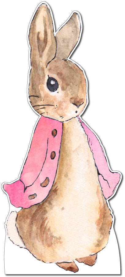 Flopsy Rabbit Pink Coat Cardboard Cutout - 110cm