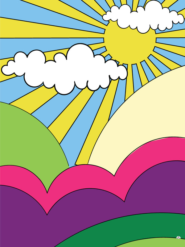 Psychedelic 217-3 Backdrop Banner - 2m H x 1.5m W