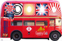London Double Decker Red Bus Cardboard Cutout