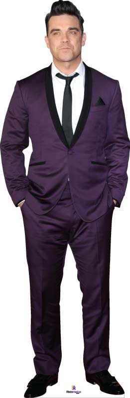 Robbie Williams in Purple Suit 499 Cardboard Cutout