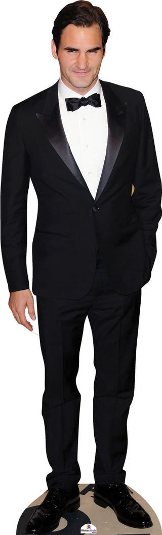Roger Federer Black Suit 748 Celebrity Cutout
