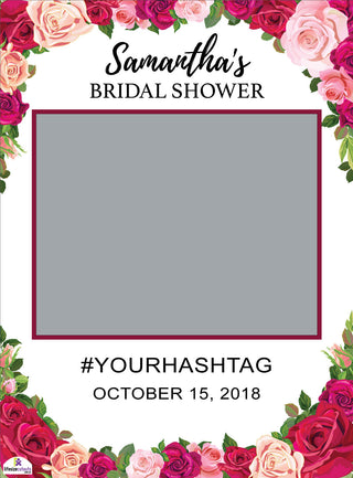 Rose Bridal Shower Selfie Frame Large - 115cm x 80cm