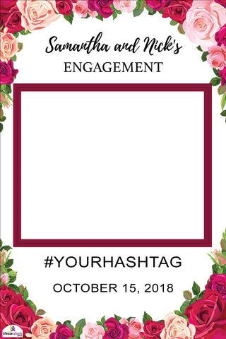 Rose Engagement Selfie Frame Small - 90cm x 60cm