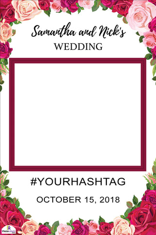Rose Wedding Selfie Frame - 115cm x 80cm