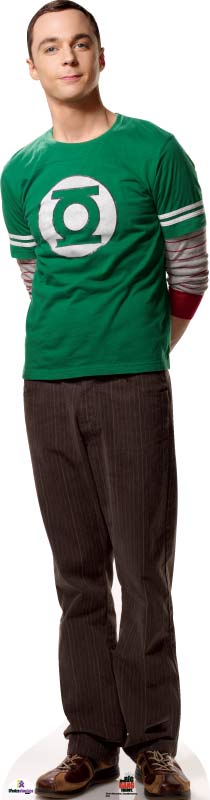 Sheldon in Green Top 456 Cardboard Cutout