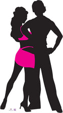 Silhouette - Dancers With Colour - Dance Party Theme Cardboard Cutout 0102