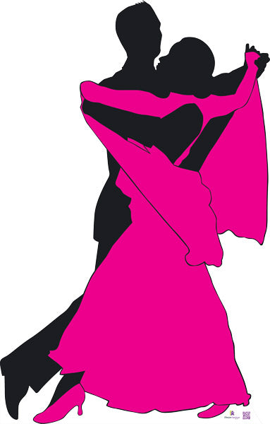 Silhouette - Dancers With Colour - Dance Party Theme Cardboard Cutout 0105