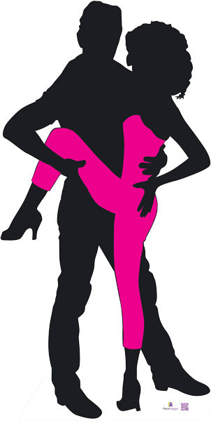 Silhouette - Dancers With Colour - Dance Party Theme Cardboard Cutout 0100