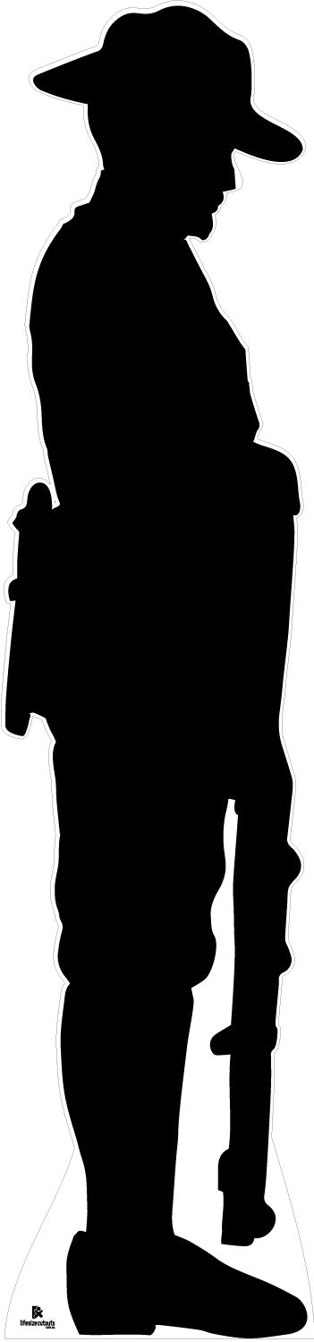 Soldier Silhouette Face Right 040 Cardboard Cutout