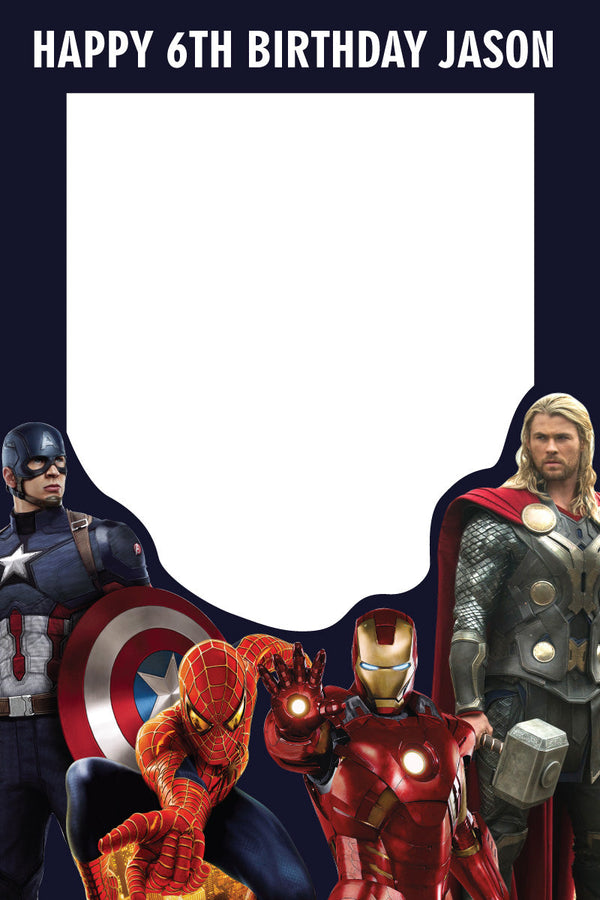 Superhero Theme 100 Selfie Frame Small - 90cm x 60cm