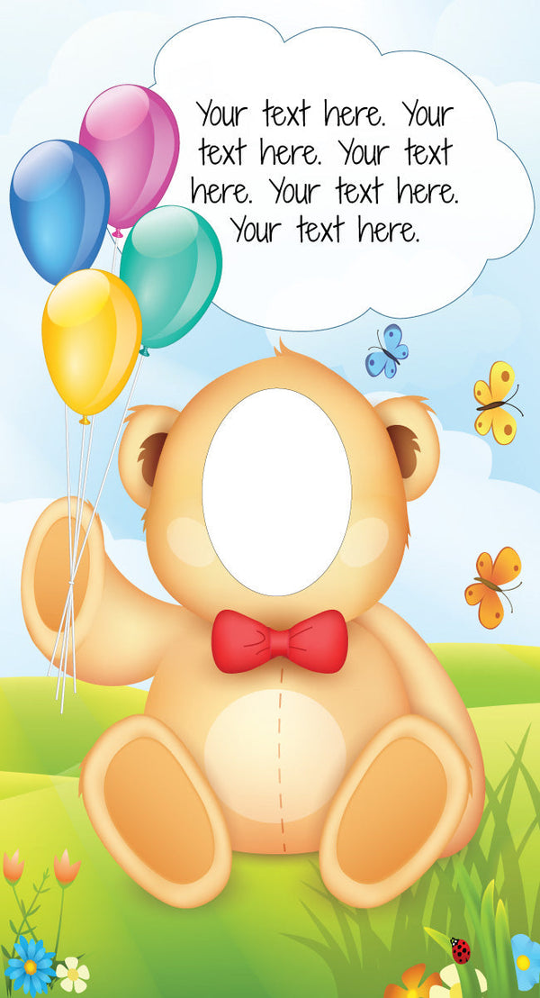 Teddy Bear Balloon Cardboard Standin