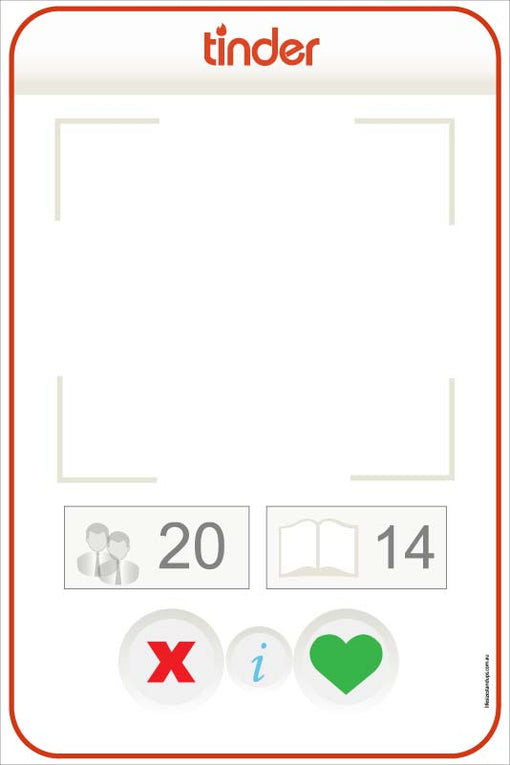 Tinder Panel Frame Tinder Selfie Frame - Shop Fun Tinder Frames for Selfies – LifesizeCutouts