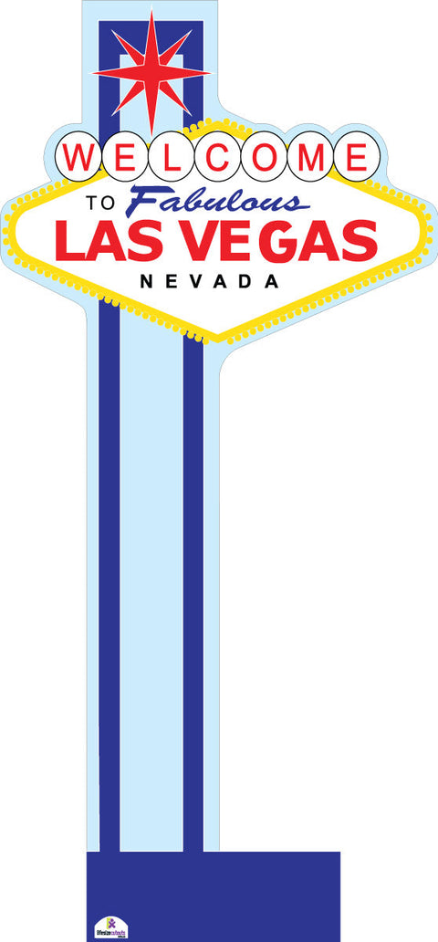 Welcome to Vegas Sign Cardboard Cutout 183cm tall x 85cms wide approx ...