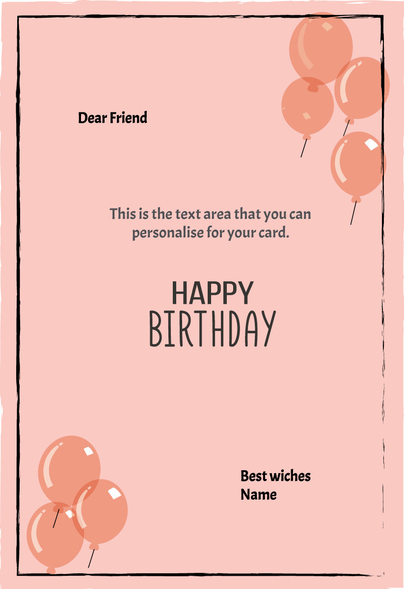 Giant Greeting Card Birthday 107 - 90cm x 60cm