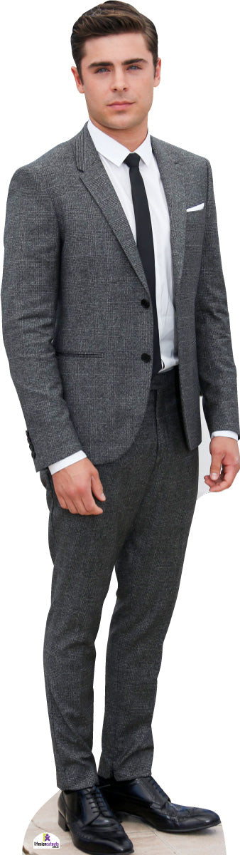 Zac Effron Checked Suit 640 Celebrity Cutout